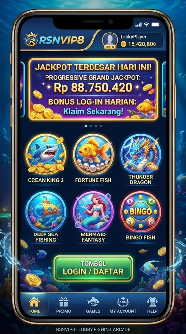 Tampilan antarmuka pengguna rsnvip8 yang modern.